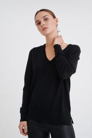 Kvinnor Stickad Pullover Black | InWear Stickat